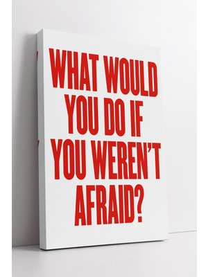 KOSS Dijital Motivasyon Tipografi Tasarım Cesaret Veren Sözler Modern Ev ve Ofis Dekorasyonu Kanvas Tablo