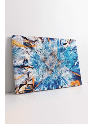 KOSS Dijital Mavi Soyut Kanvas Tablo, Ofis Salon Oturma Odası Yatak Odası Antre, Premium Hd Baskı