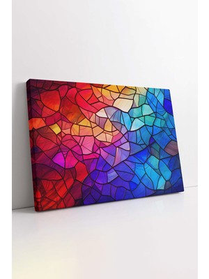 KOSS Dijital Renkli Dekoratif Soyut Kanvas Tablo, Renkli Soyut Tablo, Lüks Kanvas, Trend Tasarım, Dekoratif Tablo