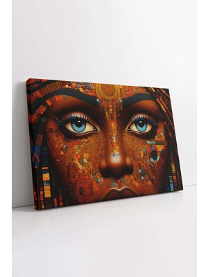 KOSS Dijital Afrikalı Geleneksel Kadın Kanvas Tablo, Geleneksel Afrika Desenleri Tablo, Lüks Tablo, Premium Baskı