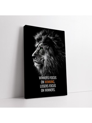 KOSS Dijital Aslan Motivasyon Kanvas Tablo