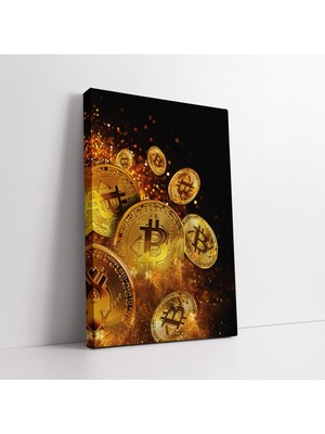 KOSS Dijital Bitcoin Sembolü Kanvas Tablo