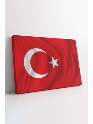 KOSS Dijital Türk Bayrağı Kanvas Tablo, Ay Yıldız Tablo, Türkiye Kanvas, Ofis Salon Oturma Odası Antre