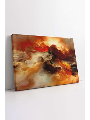 KOSS Dijital Soyut Duman Deseni Kanvas Tablo, Soyut Desenli Tablo, Renkli Dekor Tablo, Premium Kalite, Hd Tablo