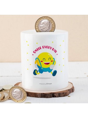 Asilmeydan Smile Every Day Yazılı Gülen Emoji Para Birikim Kumbarası -214805