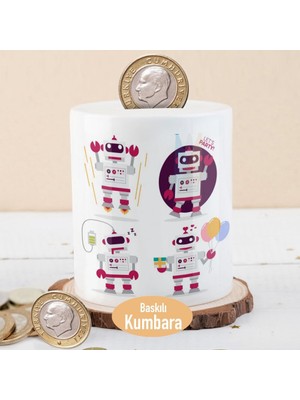 Asilmeydan Sevimli Robot Köpek Kumbarası Seramik Malzeme ile Çocuklara Uygun