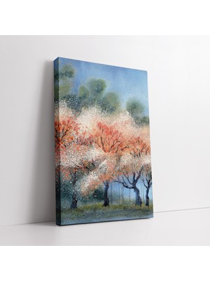KOSS Dijital Sonbahar Ağaçlar Kanvas Tablo
