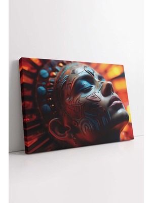 KOSS Dijital Renkli Kızılderili Kanvas Tablo,ofis Salon Oturma Odası Yatak Odası Antre, Lüks Tablo