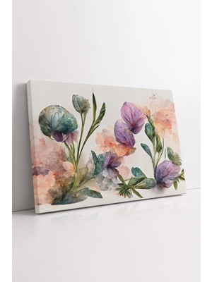 KOSS Dijital Renkli Çiçek Kanvas Tablo, Lüks Çiçekler Kanvas Tablo, Hediyelik Kanvas Tablo, Premium Hd Baskı