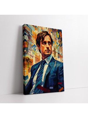 KOSS Dijital Soyut Iş Adamı Ofis Için Kanvas Duvar Dekoru