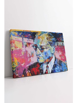 KOSS Dijital Atatürk Tablo, Renkli Atatürk Kanvas Tablo, Ulu Önder Kanvas, Premium Kalite, Dekor Tablo