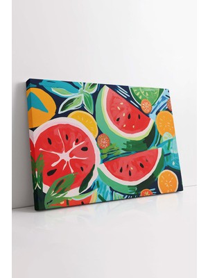 KOSS Dijital Karpuz Çizim Kanvas Tablo,ofis Salon Oturma Odası Yatak Odası Antre, Moda Duvar Dekorasyon