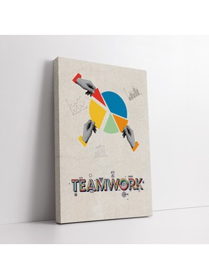 KOSS Dijital Teamwork Yazılı Motivasyonel Kanvas Tablo