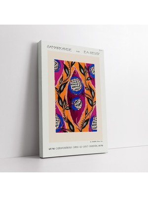 KOSS Dijital Ressamlardan E.a Seguy Art Nouveau Oriental Tarzda Çiçekli Pochoir Deseni Kanvas Tablo