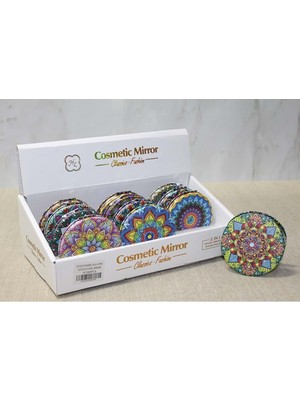 Katre46 Taşlı El Aynası Yuvarlak Ince
