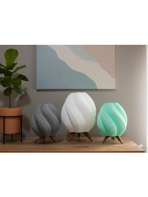Masa Lambası Dekoratif Spiral Desen Abajur