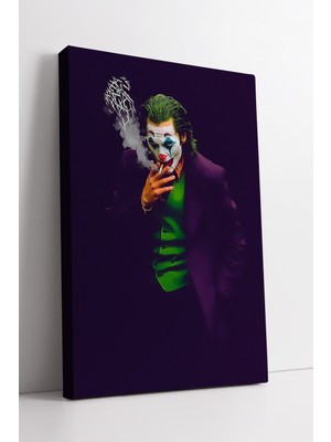 KOSS Dijital Mor Yeşil Tonlarda Dumanlı Joker Film Sanat Tasarımı Modern Estetik Kanvas Tablo Dekoru