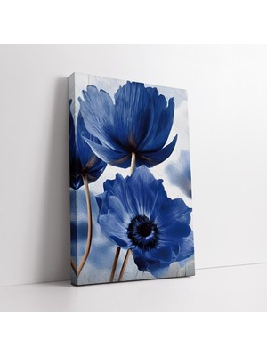 KOSS Dijital Mavi Gelincik Çiçeği Kanvas Tablo