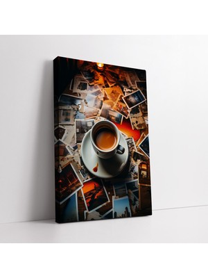KOSS Dijital Dekoratif Kahve Köşesi Kanvas Duvar Tablosu