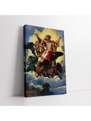 KOSS Dijital Ressamlardan Raffaello Sanzio Ezekiel's Vision Sanatsal Kanvas Tablo, Dekoratif Sanat, Ofis Antre