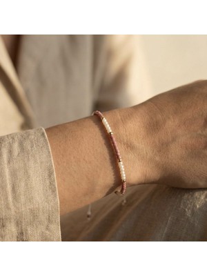 Rosa - Ayarlanabilir Ip Bileklik