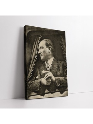 KOSS Dijital Eskitme Atatürk Portresi Kanvas Tablo