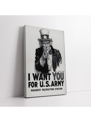 KOSS Dijital Army Amca Sam Kanvas Tablo