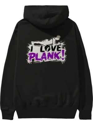 Ankhises Gym , Spor , Fitness Serisi 29 Arka Baskılı Siyah Hoodie Oversize Kapüşonlu Sweatshirt Erkek Kadın