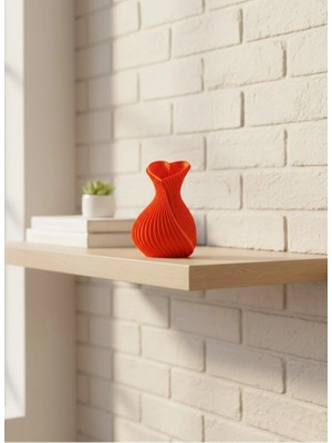 Die Grup Kalpli Turuncu Dekoratif Vazo 11 cm Modern Şık Masaüstü Aksesuar DIEGRP-RSKRGLT34