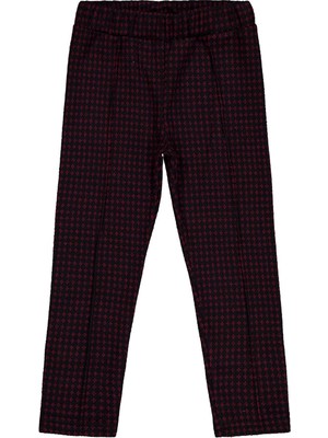 Civil Girls Yıldız Desen 6-9 Yaş Tayt - Bordo 9-10 Yaş