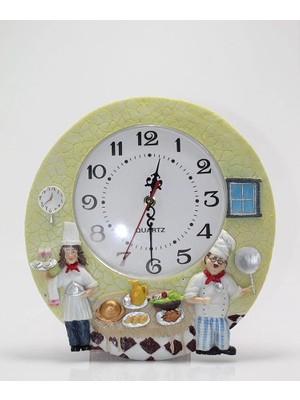 Die Grup Aşçı Tasarımlı Polyester Duvar Saati Model 5 DIEGRP-RSKRGLT34