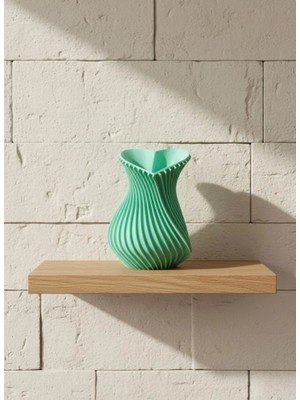 Die Grup Kalpli Turkuaz Dekoratif Vazo 24 cm Modern Şık Tasarım DIEGRP-RSKRGLT34