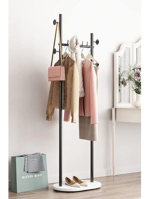Tolia Home Metal Ayaklı Askılık Elbise Askısı Portmanto Konfeksiyon Elbise Askılığı