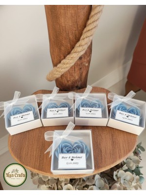 Han Crafts 10'lu Hediyelik Mum Kalp Şeklinde Gül Mum Düğün, Nişan, Baby Shower, Kına, Söz, Nikah Hediyeliği