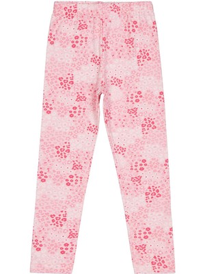 Civil Girls Leopar Baskılı 6-9 Yaş Tayt - Pembe 6-7 Yaş