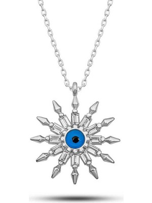 Katre46 Gümüş Koruyucu Göz Güneş Kadın Kolye