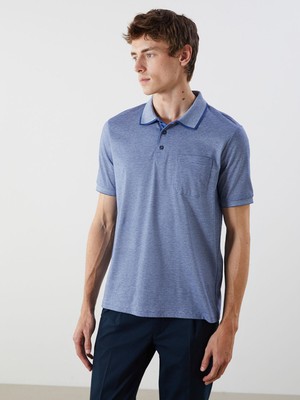 Lc Waikiki Yeni Sezon Polo Yaka Çizgili Merserize Görünümlü Erkek Tişört