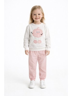 MB Kids Kabak Nakışlı Kız Erkek Çocuk Eşofman Takım