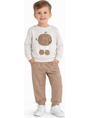 MB Kids Kabak Nakışlı Kız Erkek Çocuk Eşofman Takım