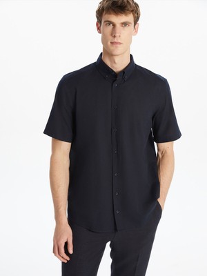 Lc Waikiki Yeni Sezon Regular Fit Kısa Kollu Keten Karışımlı Erkek Gömlek
