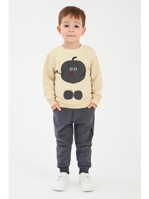 MB Kids Kabak Nakışlı Kız Erkek Çocuk Eşofman Takım