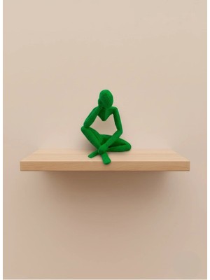 Die Grup Minimal Insan Figürü Biblo Yeşil Ev ve Ofis Dekoru DIEGRP-RSKRGLT34