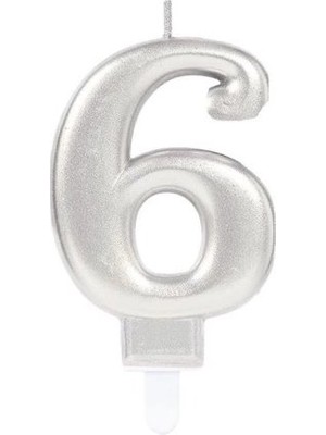 SHC4200 6 Rakamı Mum Gümüş Renk