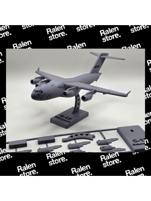 Ralen C-17 Globemaster Iıı Model Uçak – Parçalı Gönderim 3D Baskı Maket Uçak Kiti (Montaj Kullanıcıya Aittir), Dekoratif Koleksiyon Modeli