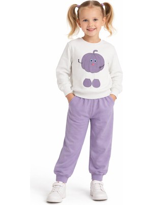 MB Kids Kabak Nakışlı Kız Erkek Çocuk Eşofman Takım