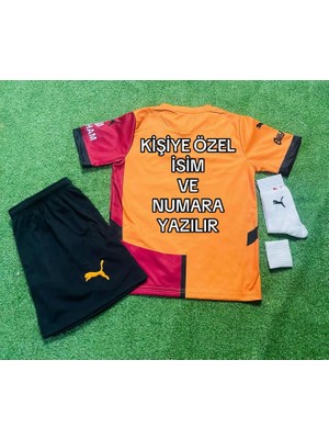 Candy Cup G'a'l'a't'a's'aray Yeni Sezon 2025/2026 Çocuk Forması Sarı 4 Lü Set Kişiye Özel Isim ve Numara