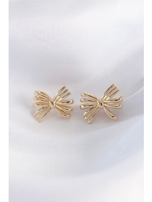 Bsre Pirinç Fiyonk Küpe (Gold Renk)