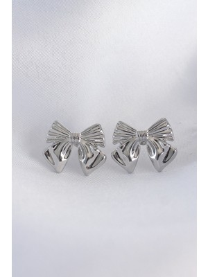 Bsre Pirinç Fiyonk Küpe (Gümüş Renk)