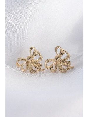Bsre Pirinç Fiyonk Küpe (Gold Renk)