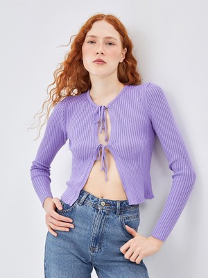 Lc Waikiki Yeni Sezon Bağlamalı Yaka Kadın Triko Hırka